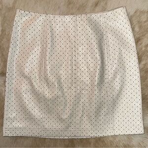 White Pleather Silver Start Skirt
